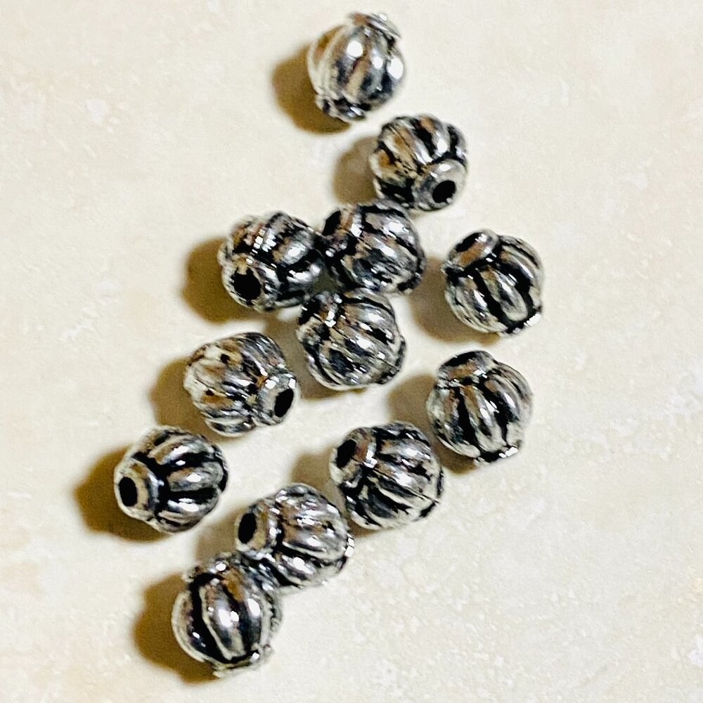 3/$10, Silver Tone Plastic Beads